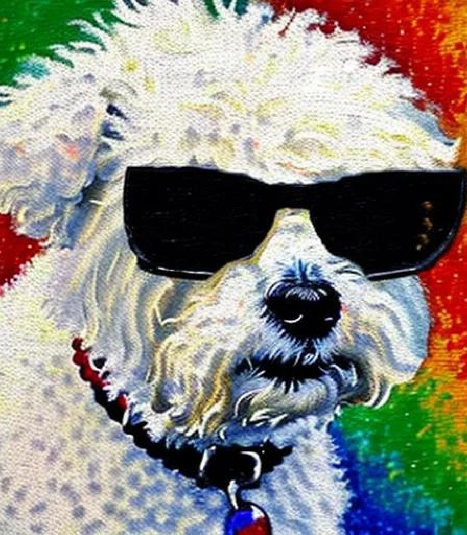 Bichon Frise in Funky shades art created using AI Draw our online AI Art generator Bichon Frise in Funky Shade inspired Painting created using AI Draw our online AI Art generator