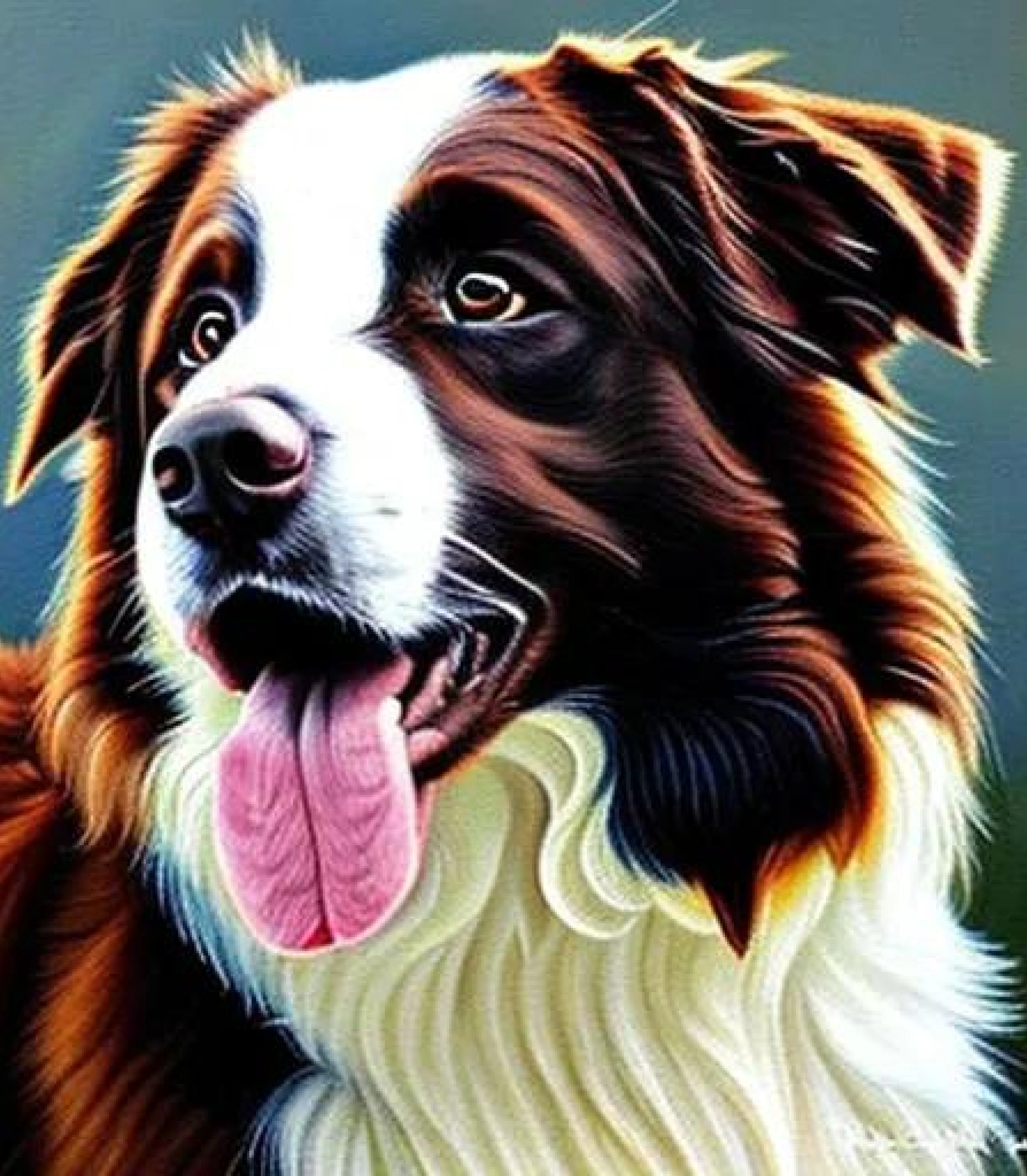 Border Collie in Oil Painting style created using AI Draw Border Collie in Oil Painting style created using AI Draw