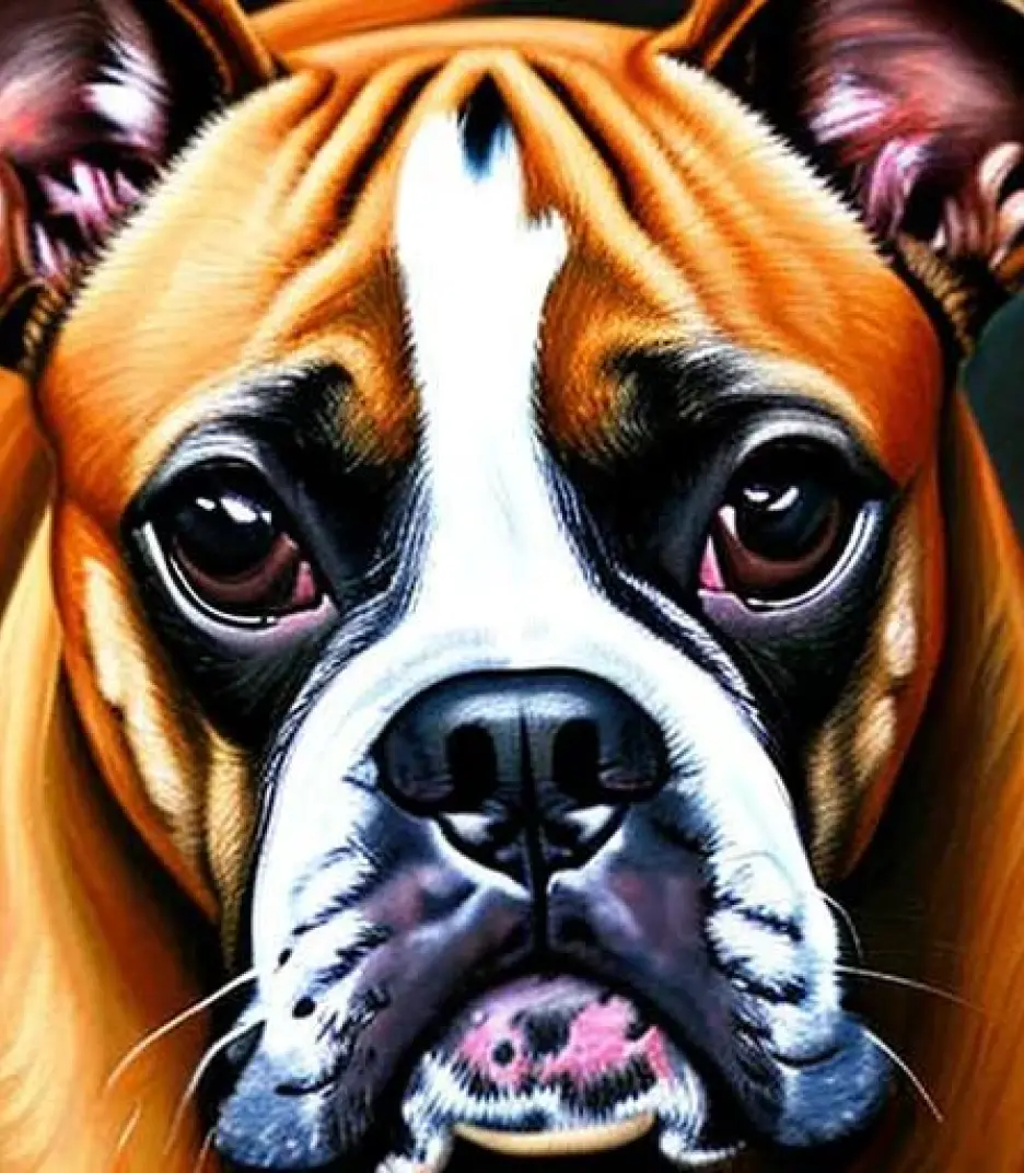 Boxer in Oil painting on canvas style created using AI Draw Boxer in Oil painting on canvas style created using AI Draw