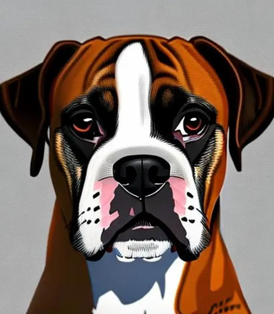 Boxer in Cartoon digital art style created using AI Draw Boxer in Cartoon digital art style created using AI Draw