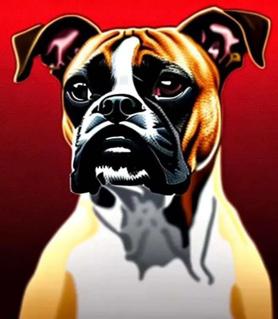 Boxer in Digital painting style created using AI Draw Boxer in Digital painting style created using AI Draw