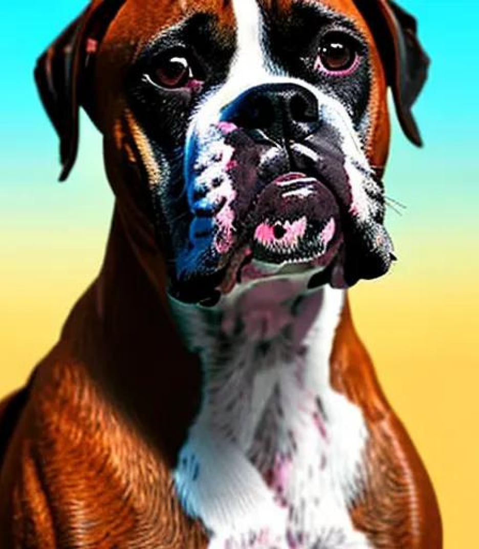 Boxer in Portrait Instagram style created using AI Draw Boxer in Portrait Instagram style created using AI Draw