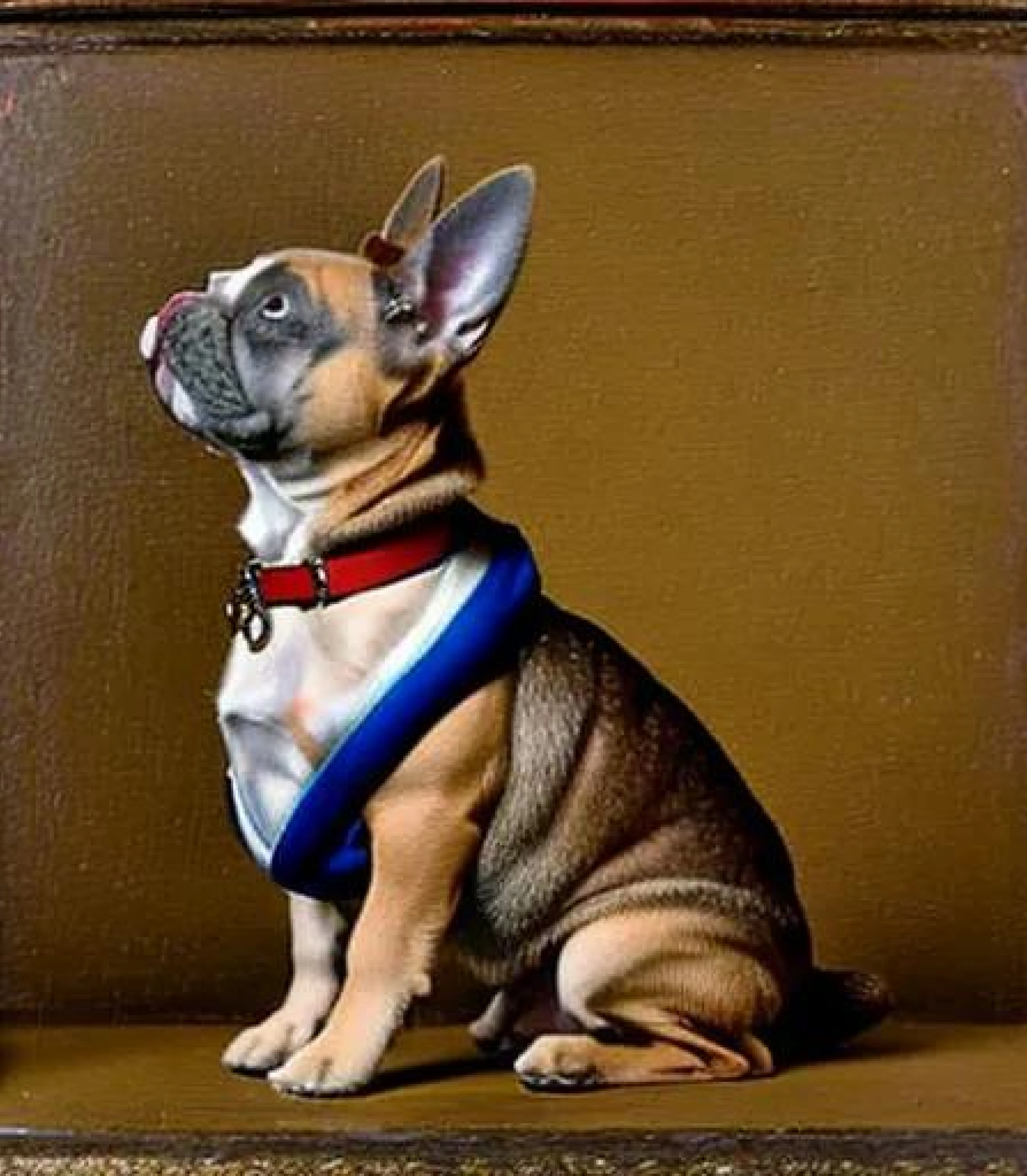 Bulldog in Baroque on canvas style created using AI Draw Bulldog in Baroque on canvas style created using AI Draw