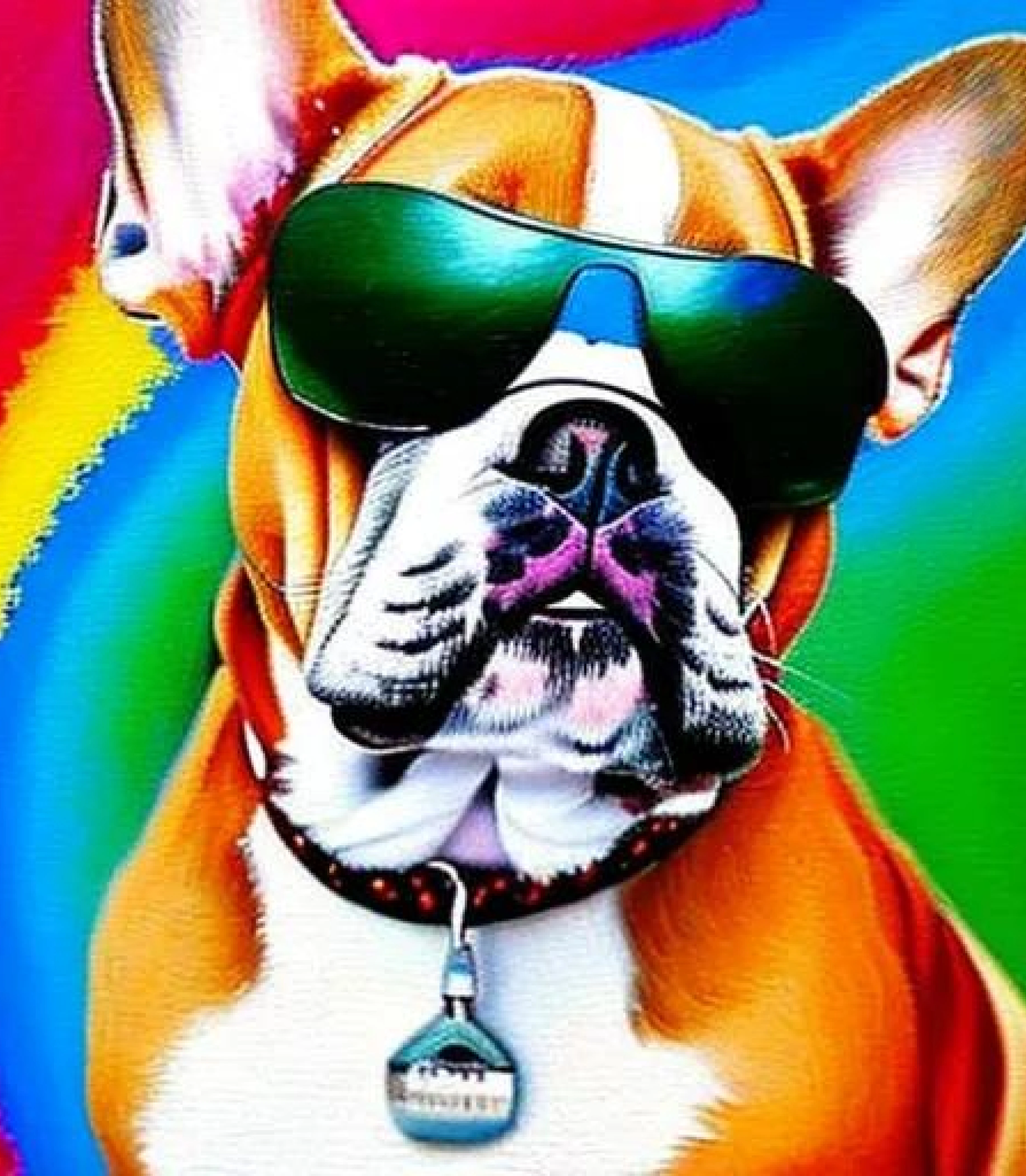 Bulldog in Funky Shades style created using AI Draw Bulldog in Funky Shades style created using AI Draw