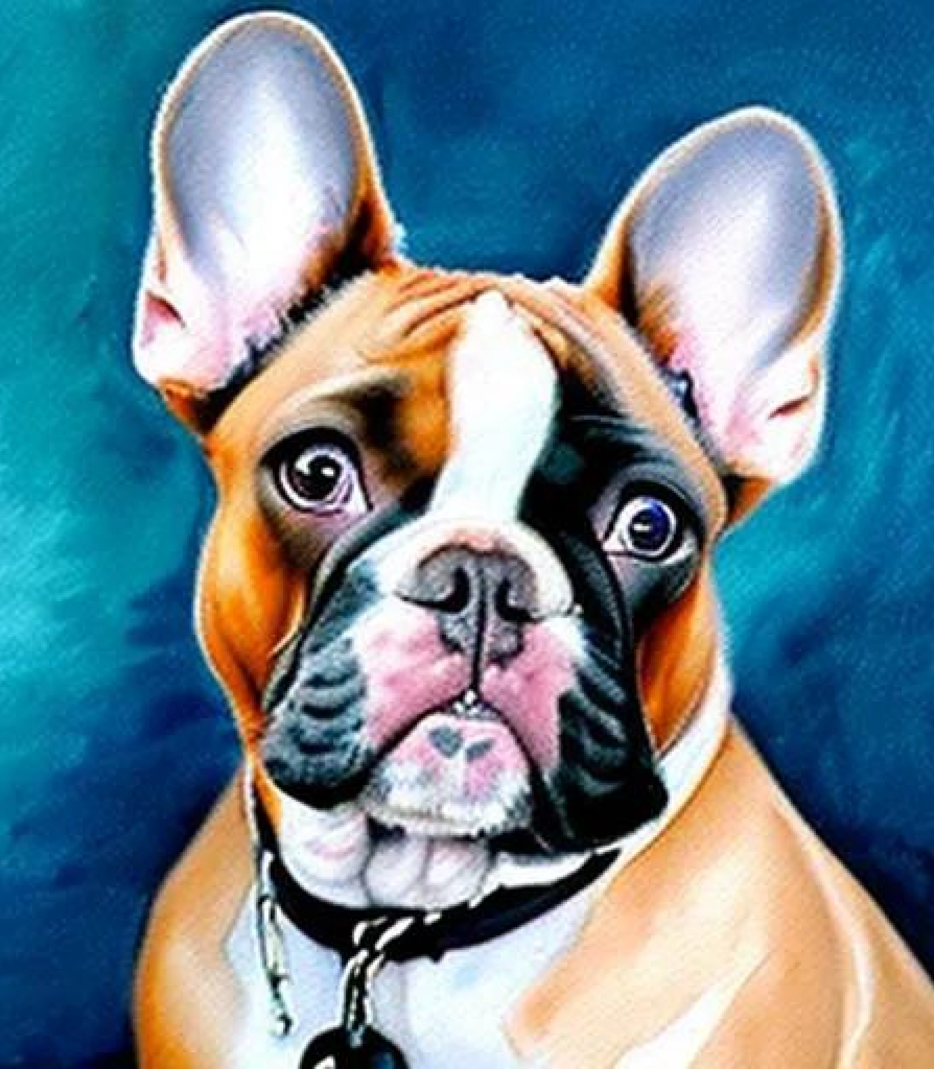 Bulldog in Watercolour painting on canvas style created using AI Draw Bulldog in Watercolour painting on canvas style created using AI Draw