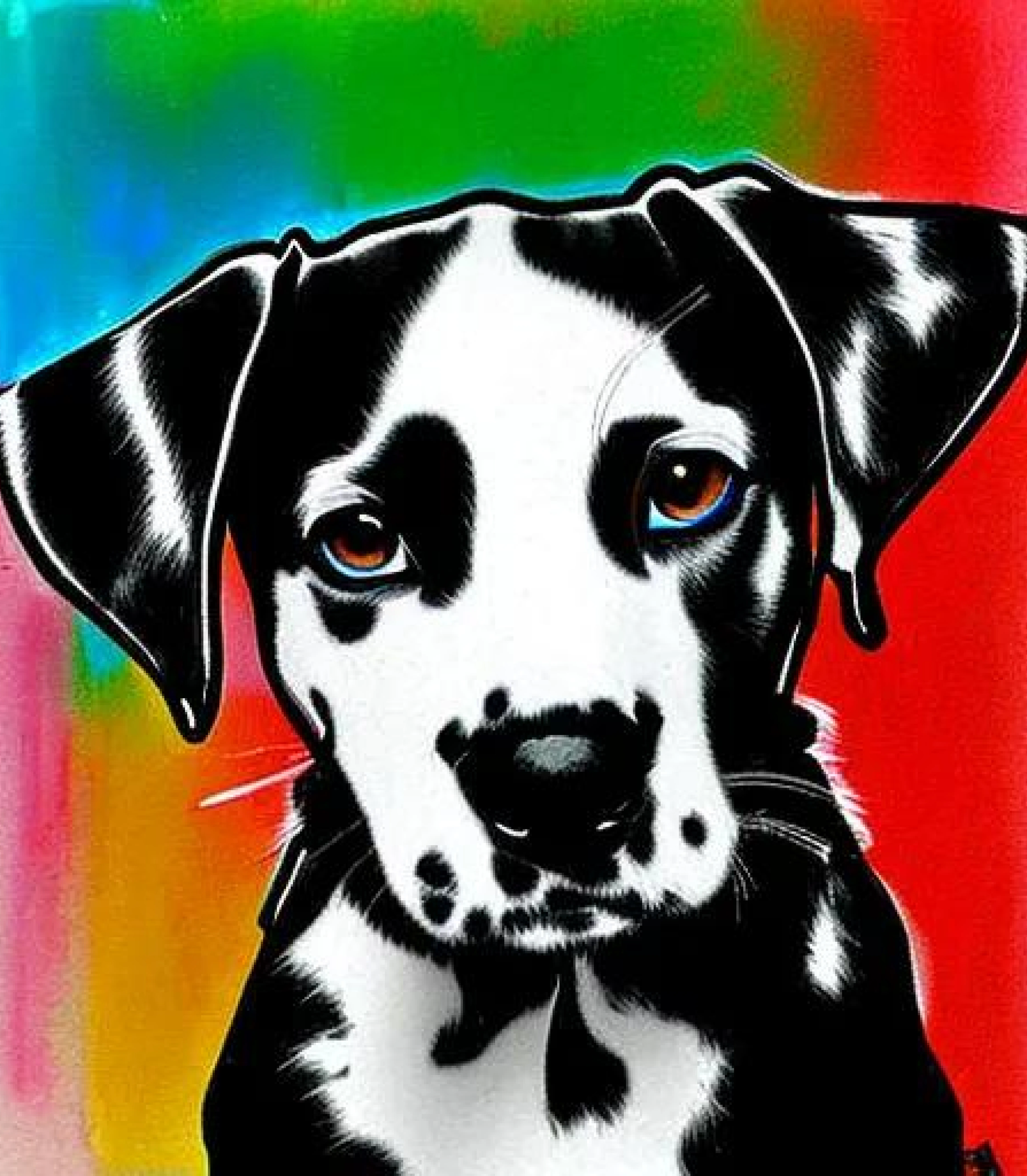 Dalmatian in Rainbow painting style created using AI Draw our online AI Art generator Dalmatian in stunning rainbow painting style created using AI Draw our online AI Art generator