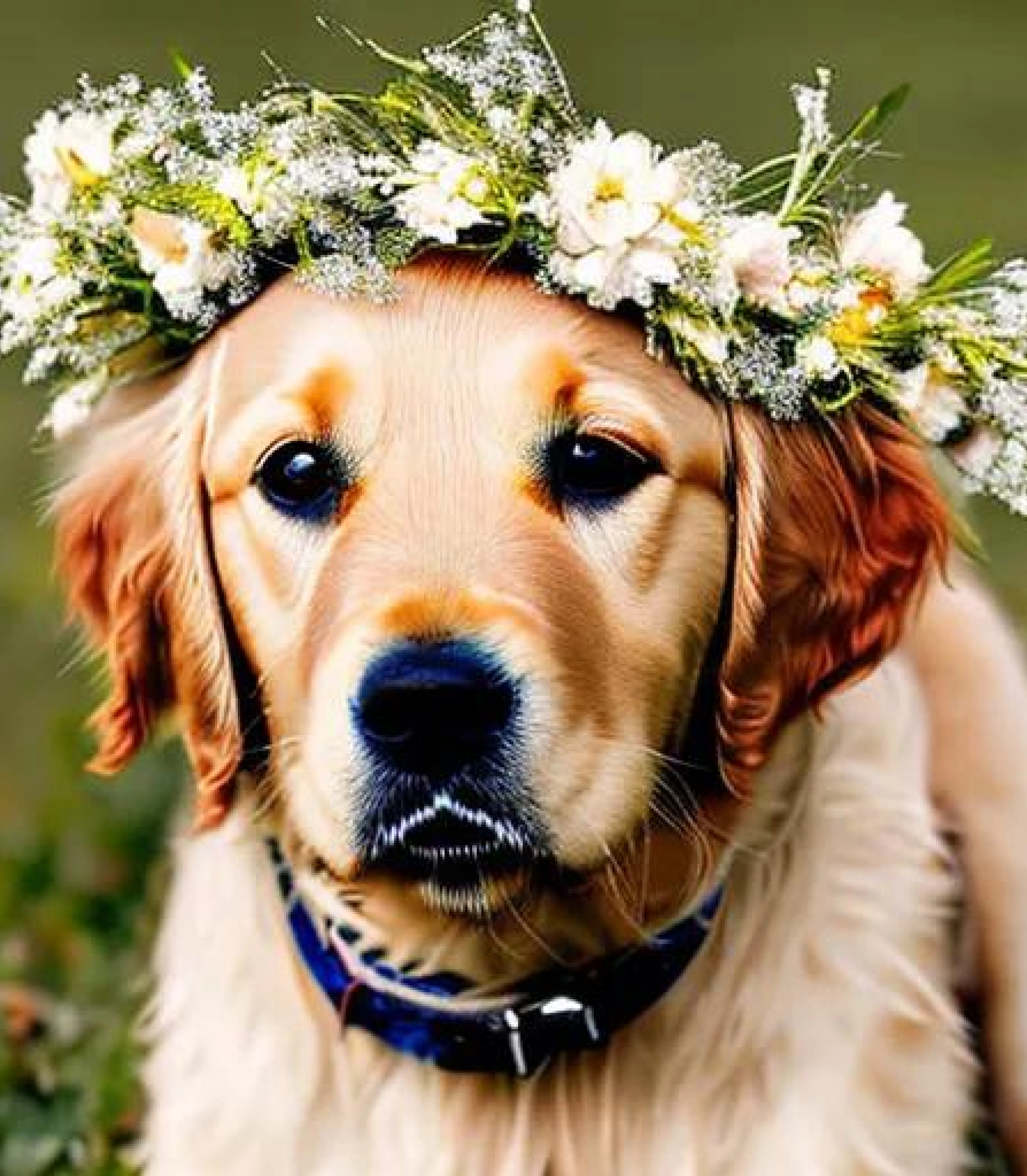 Golden Retriever in Flower flower created using AI Draw our online AI Art generator Golden Retriever in Flower Crown created using AI Draw our online AI Art generator
