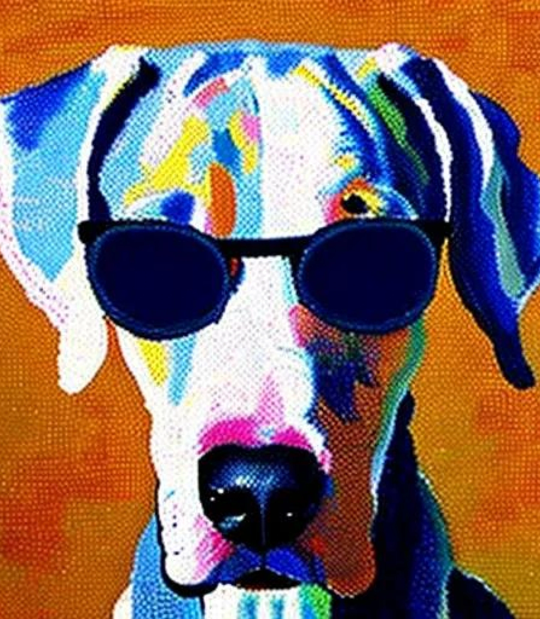 Great Dane in Stunning Funky Colourful Shades style created using AI Draw our AI Art generator Great Dane in Stunning Funky Colourful Shades created using AI Draw our online AI Art generator