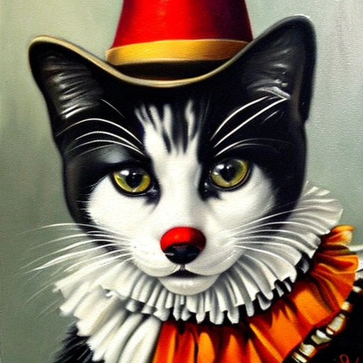 Killer Clown Cat created using AI Draw our online AI Art generator Killer Clown Cat created using AI Draw our online AI Art generator