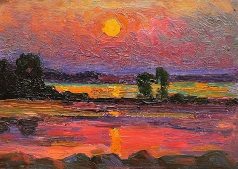 Impressionism image of a landscape with clear brushstrokes Impressionist image