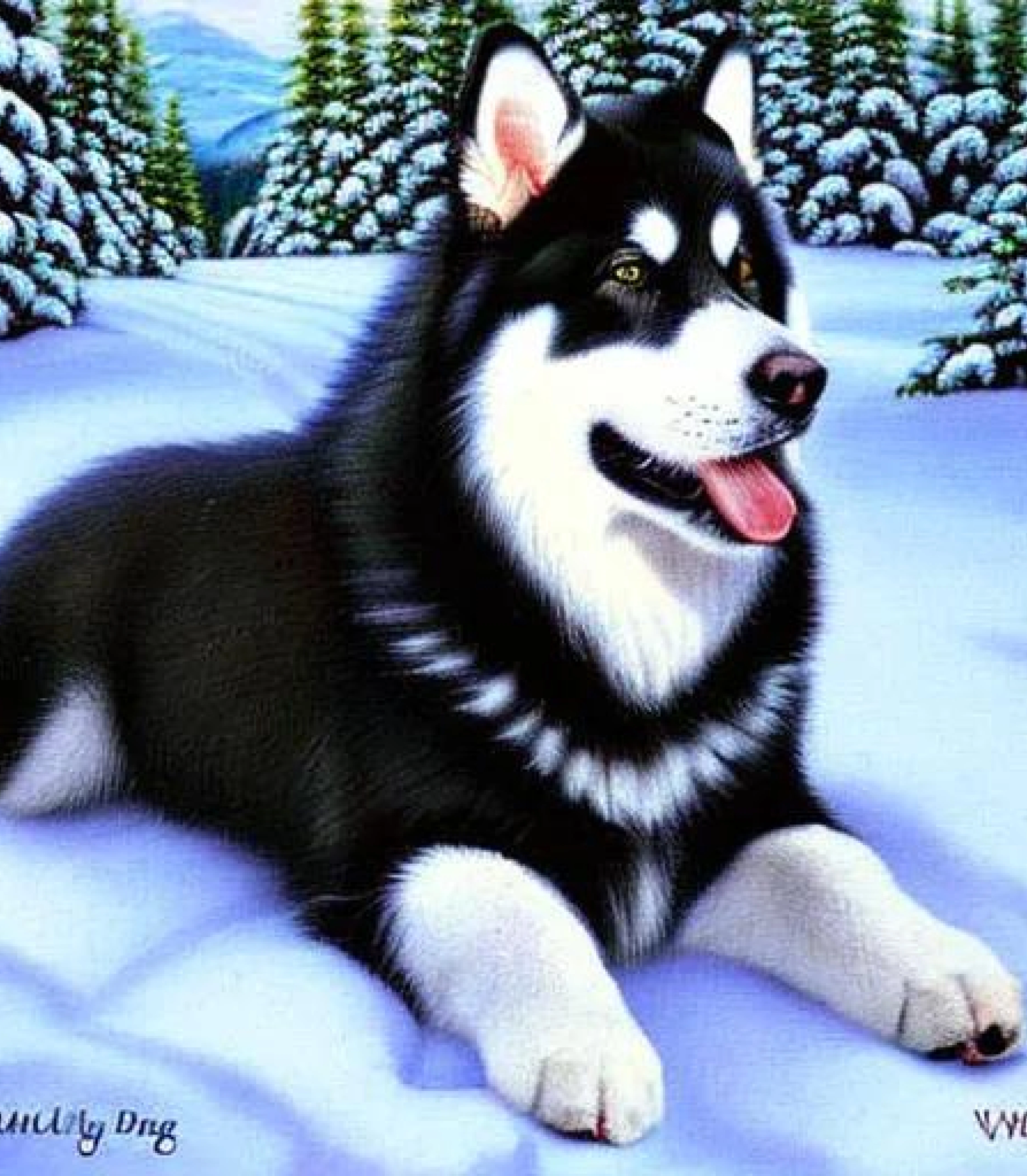 Alaskan Malmute in Realism Oil Painting created using AI Draw Alaskan Malmute in Realism Oil Painting style created using AI Draw