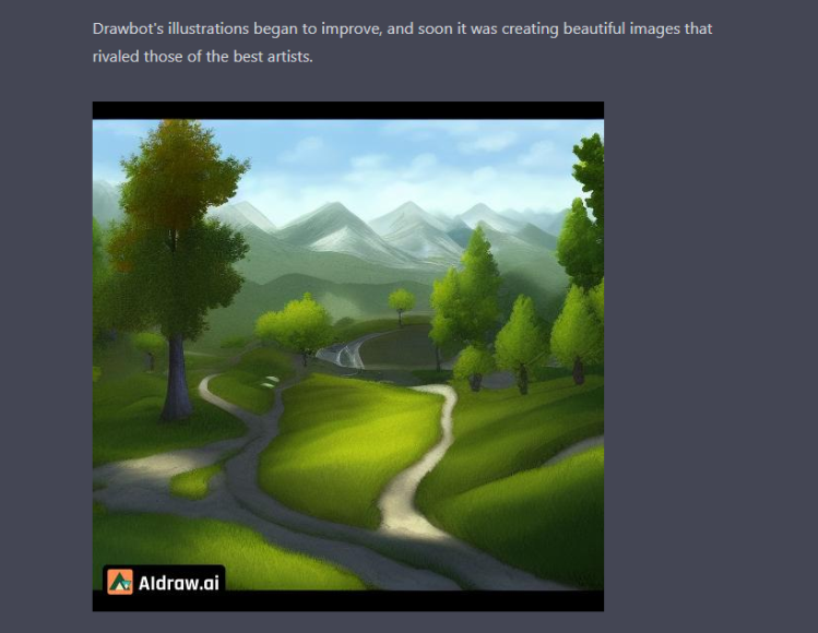 Nature Painting from aidraw Peaceful painting of nature with aidraw