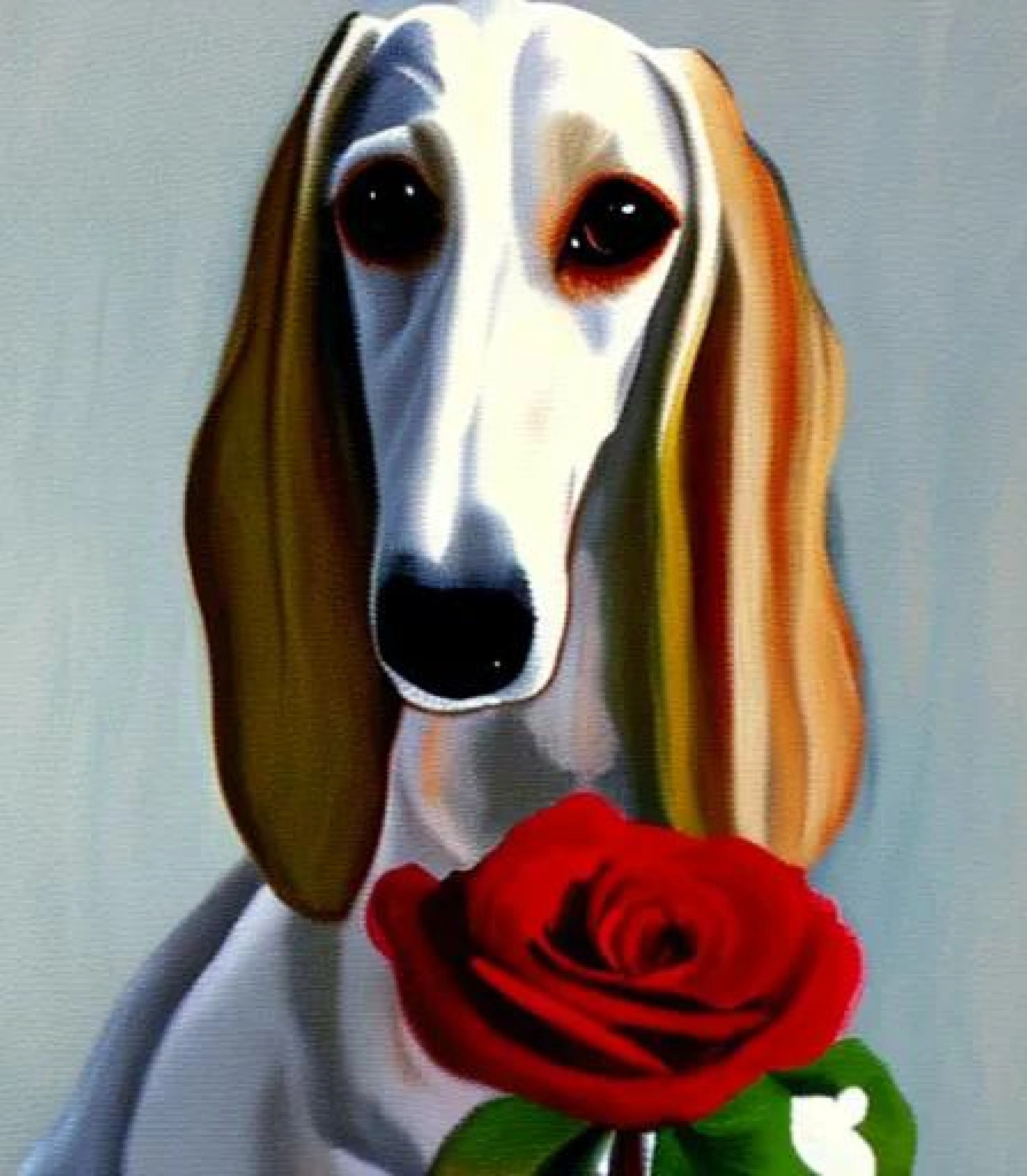 Saluki in Valentines Rose painting style created using AI Draw Saluki in Valentine Rose painting style created using AI Draw