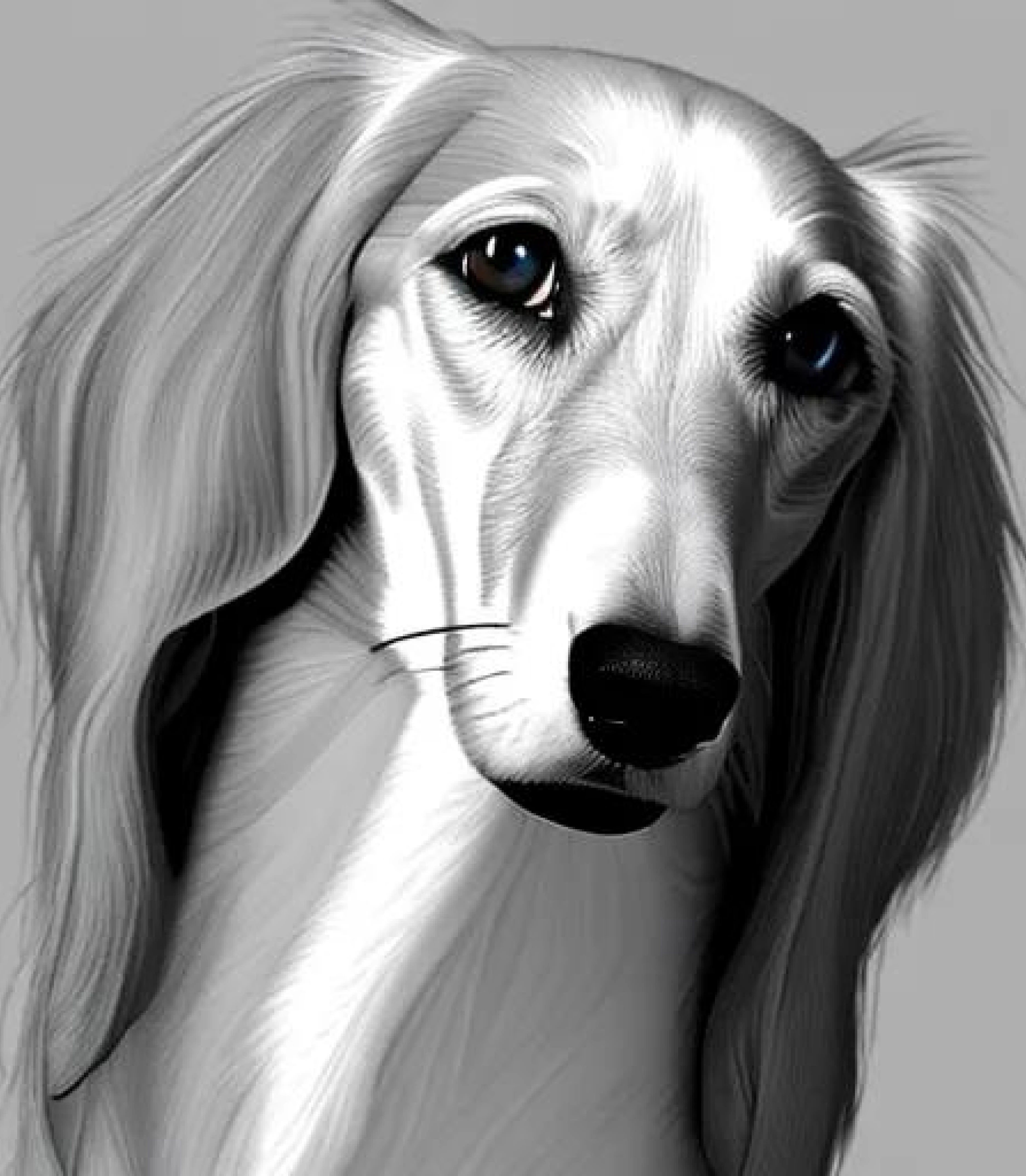 Saluki in 3D Graphic style created using AI Draw Saluki in 3D Graphic style created using AI Draw