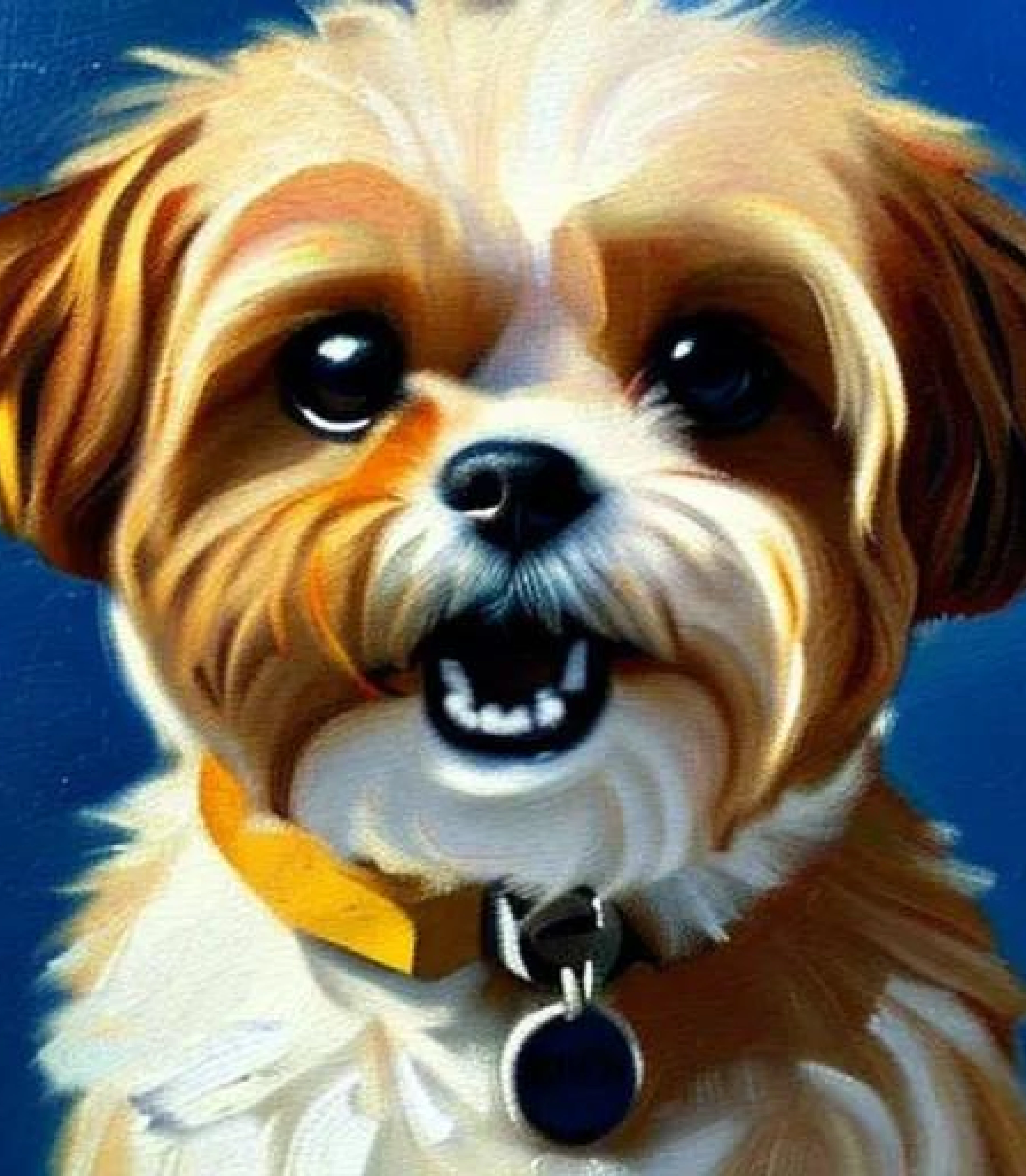 Shih tzu in Realistic painting style Smiling created using AI Draw our online AI Art generator Shihtzu in Realistic painting style Smiling created using AI Draw our online AI Art generator
