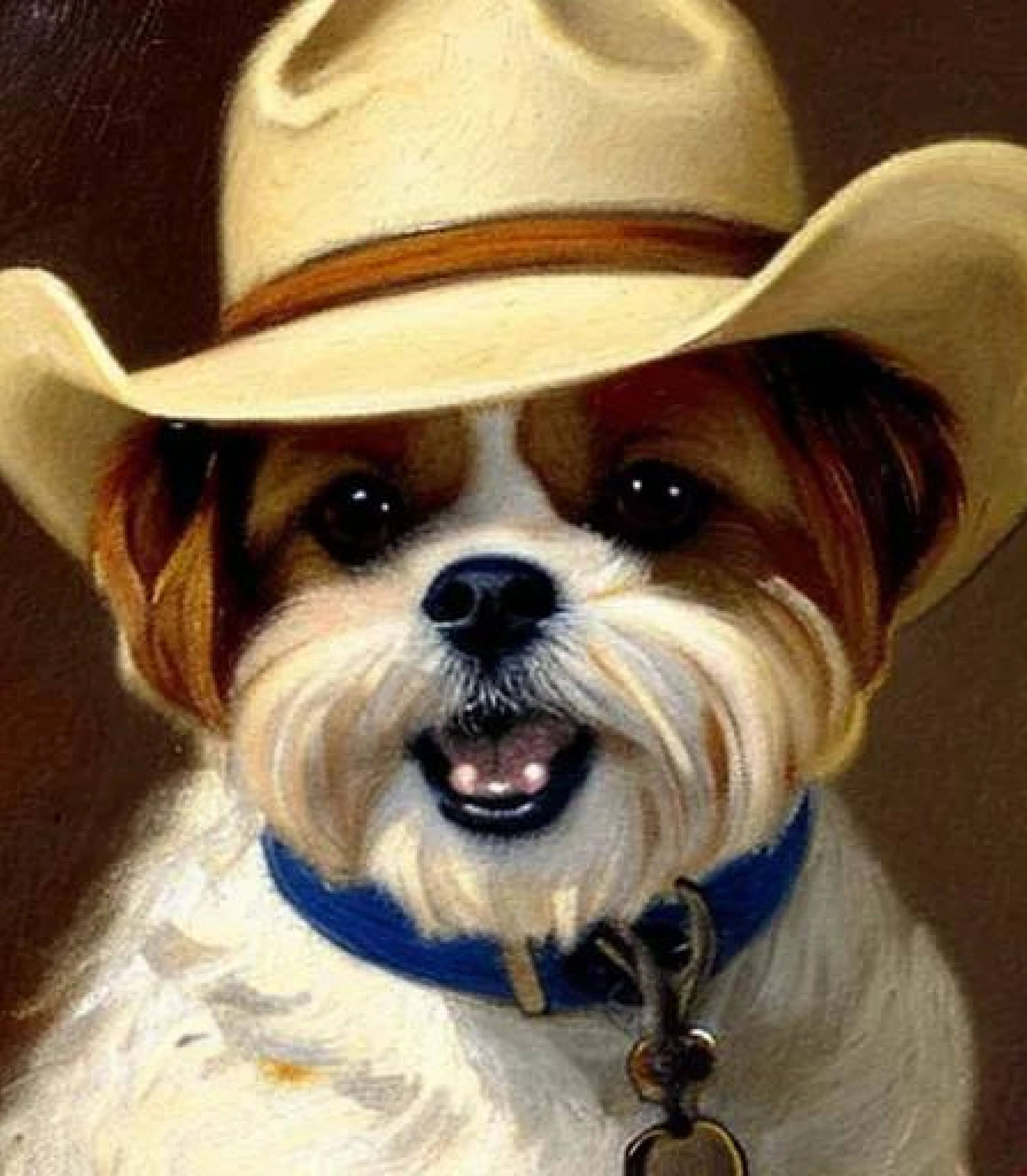 Shih tzu in Cowboy hat painting style created using AI Draw our online AI Art generator Shih tzu in cowboy painting created using AI Draw our online AI Art generator