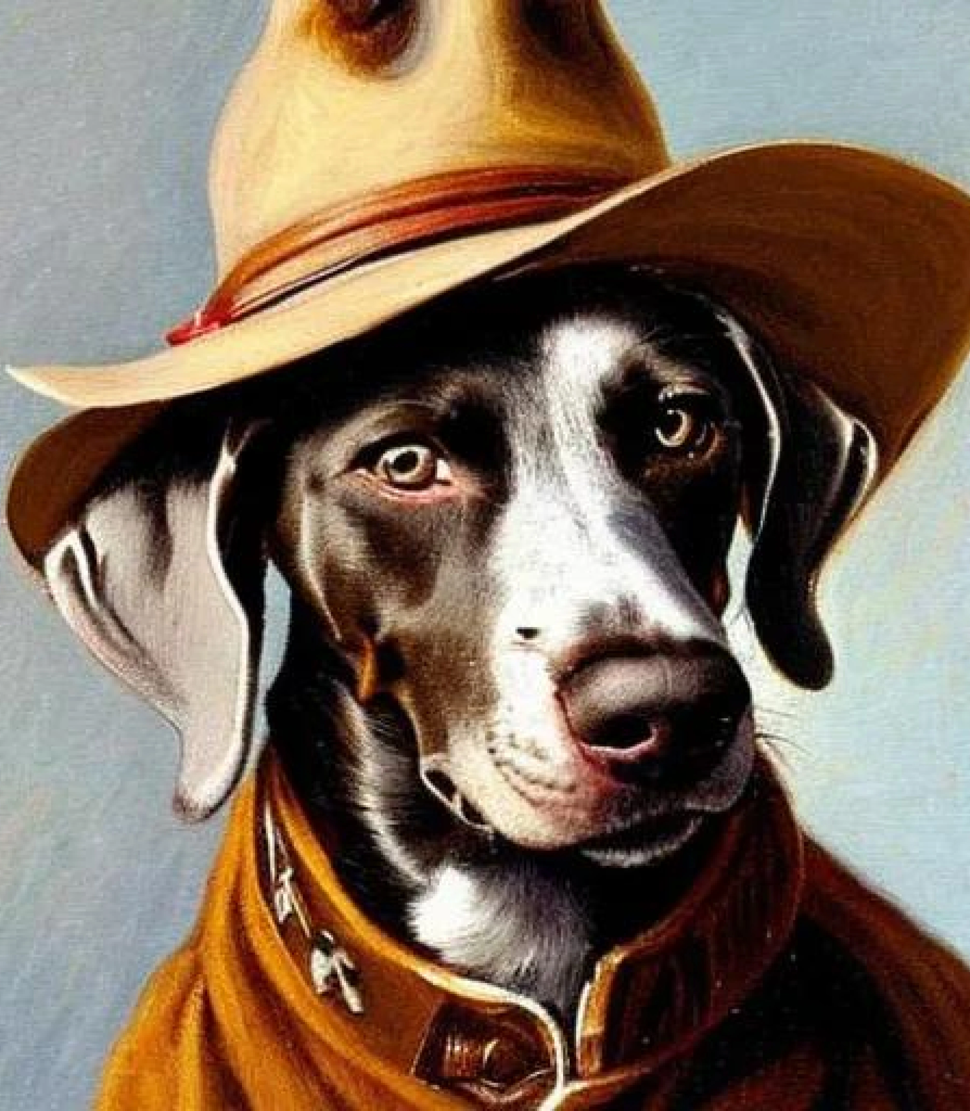 Weimaraner in Realistic Cowboy painting style created using AI Draw our online AI Art generator Weimaraner in Realistic Cowboy painting style created using AI Draw our online AI Art generator